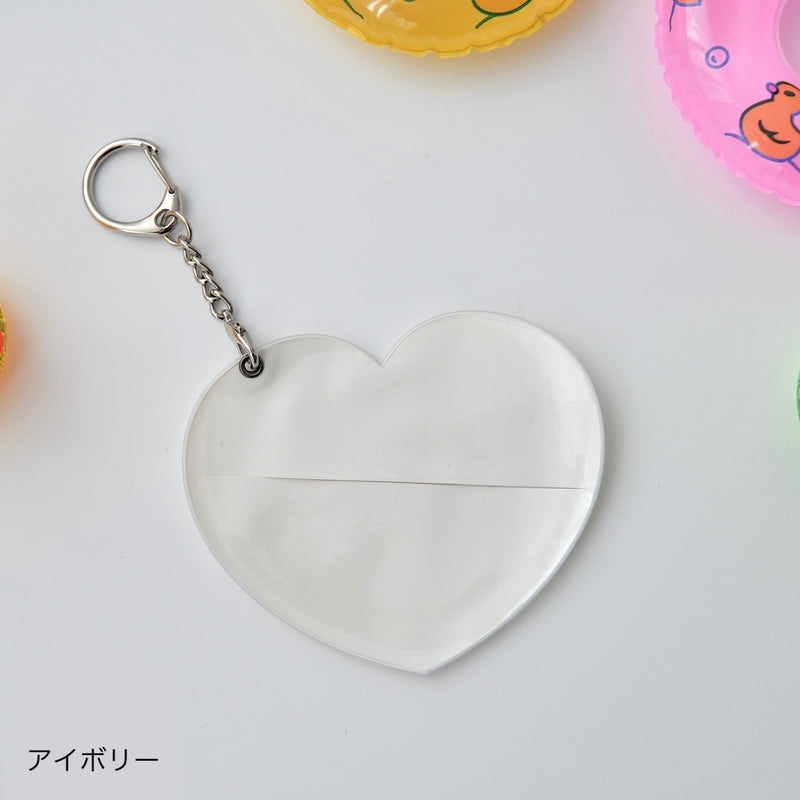 "Oshiiro Heart" Heart-shaped badge protective case