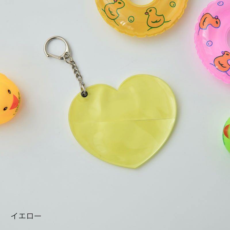 "Oshiiro Heart" Heart-shaped badge protective case