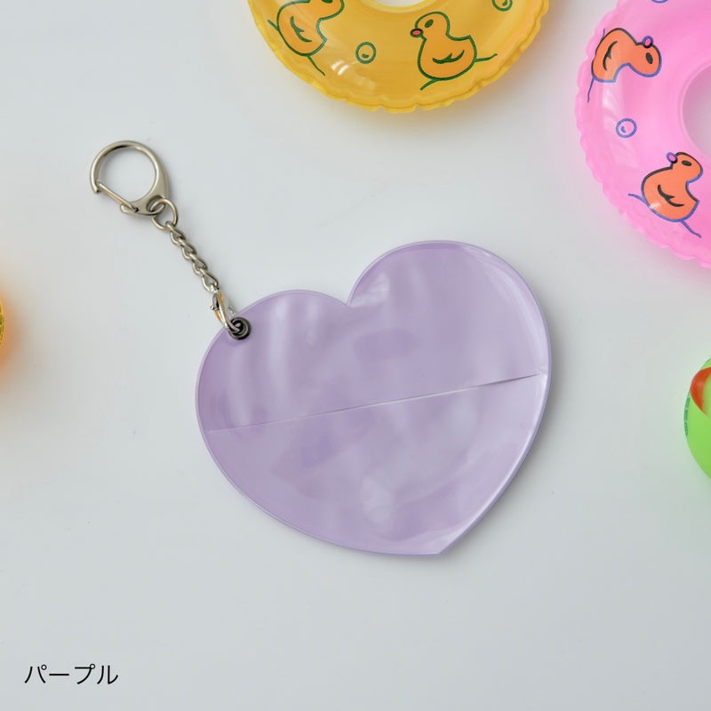 "Oshiiro Heart" Heart-shaped badge protective case