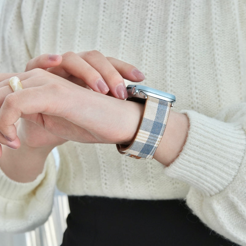 "Colors of Wisdom" Tartan Check Apple Watch Band 