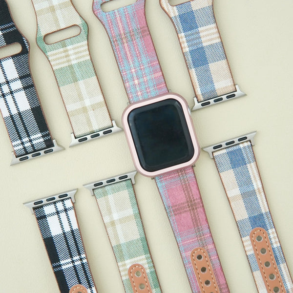 "Colors of Wisdom" Tartan Check Apple Watch Band 