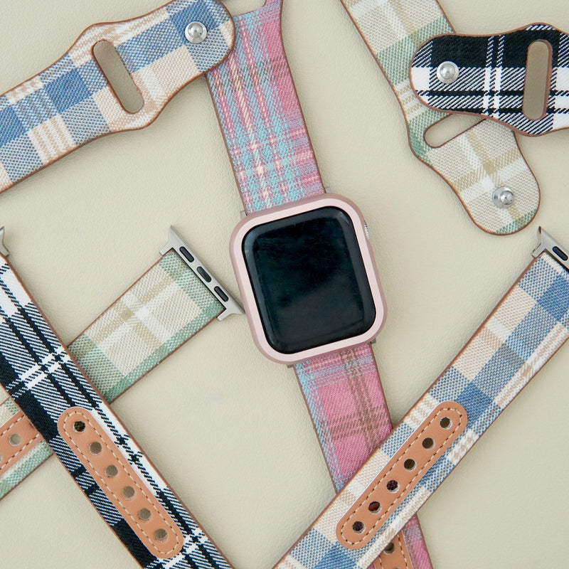 "Colors of Wisdom" Tartan Check Apple Watch Band 