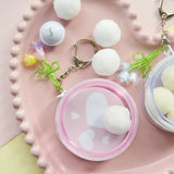 "Swaying Brilliance" GAACAL original clear badge pouch with tulip charm