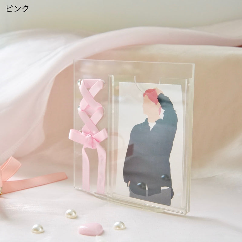 "Connecting with you" GAACAL original clear photo stand with ribbon