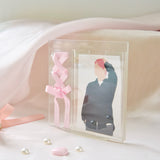 "Connecting with you" GAACAL original clear photo stand with ribbon