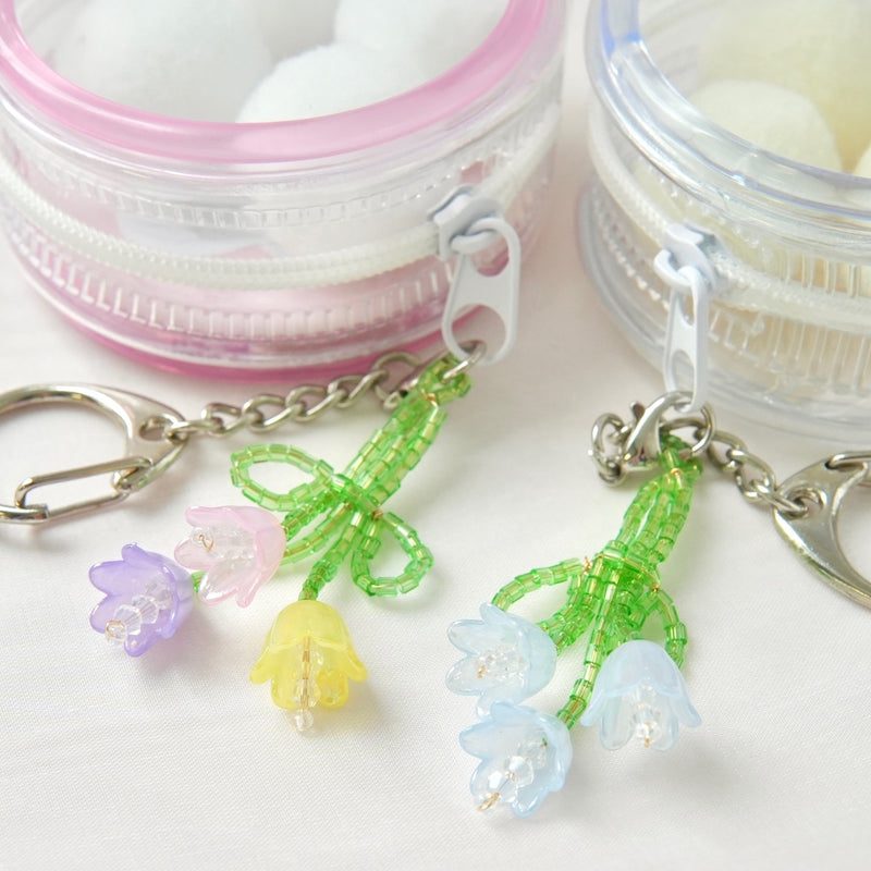 "Swaying Brilliance" GAACAL original clear badge pouch with tulip charm