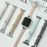 "Connected by Heart" PU Leather Apple Watch Band 