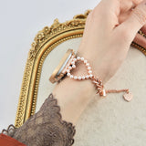 "Hearty Bracelet" Pearl Heart Apple Watch Band 