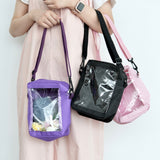 "Show Me the World" Clear Window Shoulder Bag