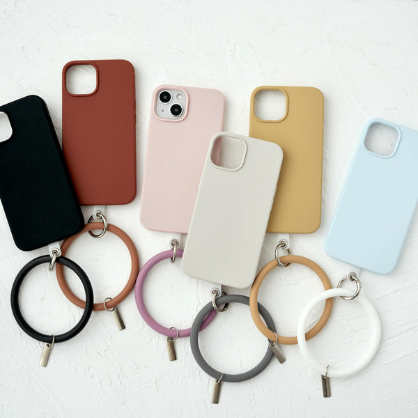 "Blessing" iPhone case with drop prevention ring strap