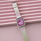 "Light Pebbles" Apple Watch Band with Diamond Cut Stones 