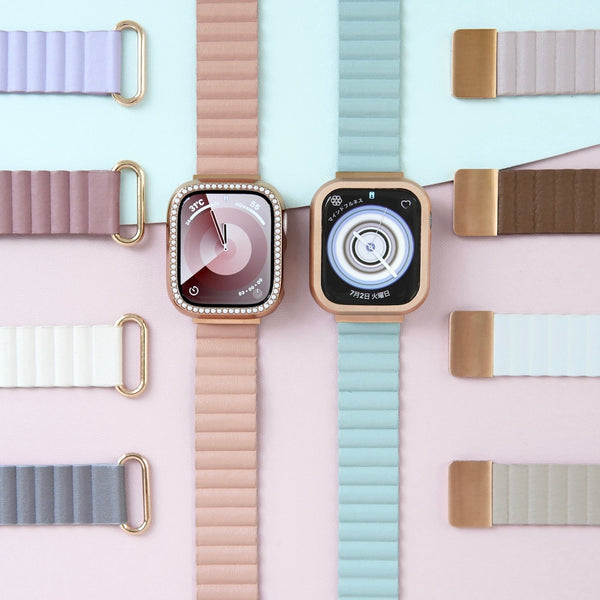 "Perfect Fit" Magnetic PU Leather Apple Watch Band