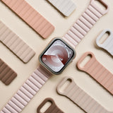 "Light Pebbles" Apple Watch Band with Diamond Cut Stones 