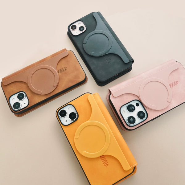 "Convenient and functional" 2-way magnetic notebook-style iPhone case