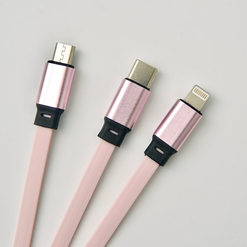 "Macarons Bloomed" 3-in-1 charging cable