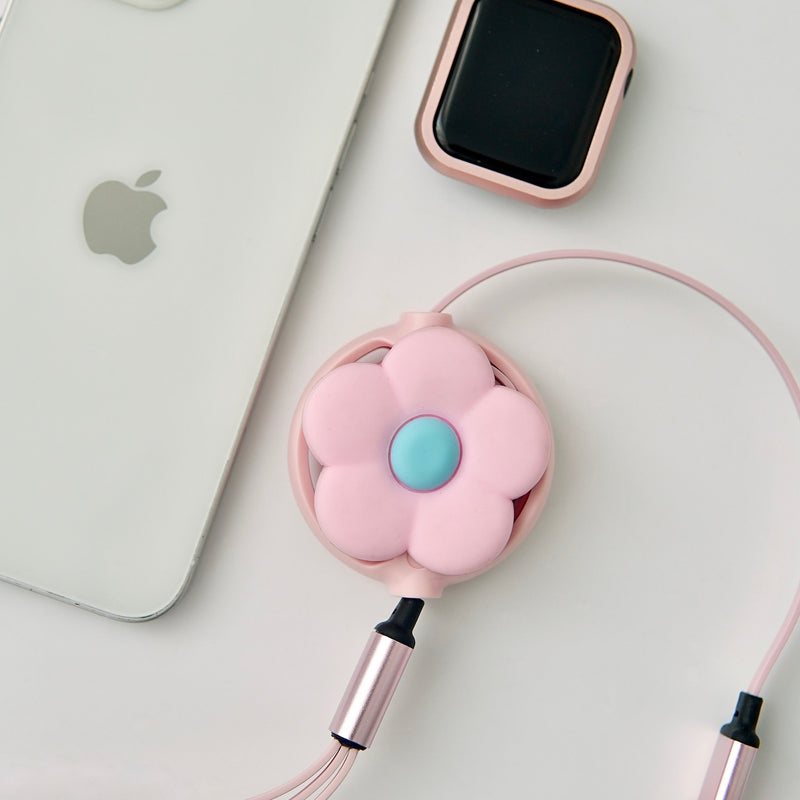 "Macarons Bloomed" 3-in-1 charging cable