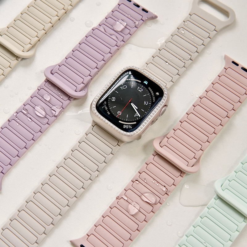 "Otona One Color" Waterproof Magnetic Silicone Apple Watch Band 