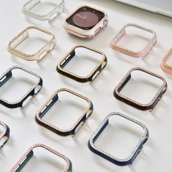 "Shine Frame" Apple Watch Frame with Diamond Cut Stones 