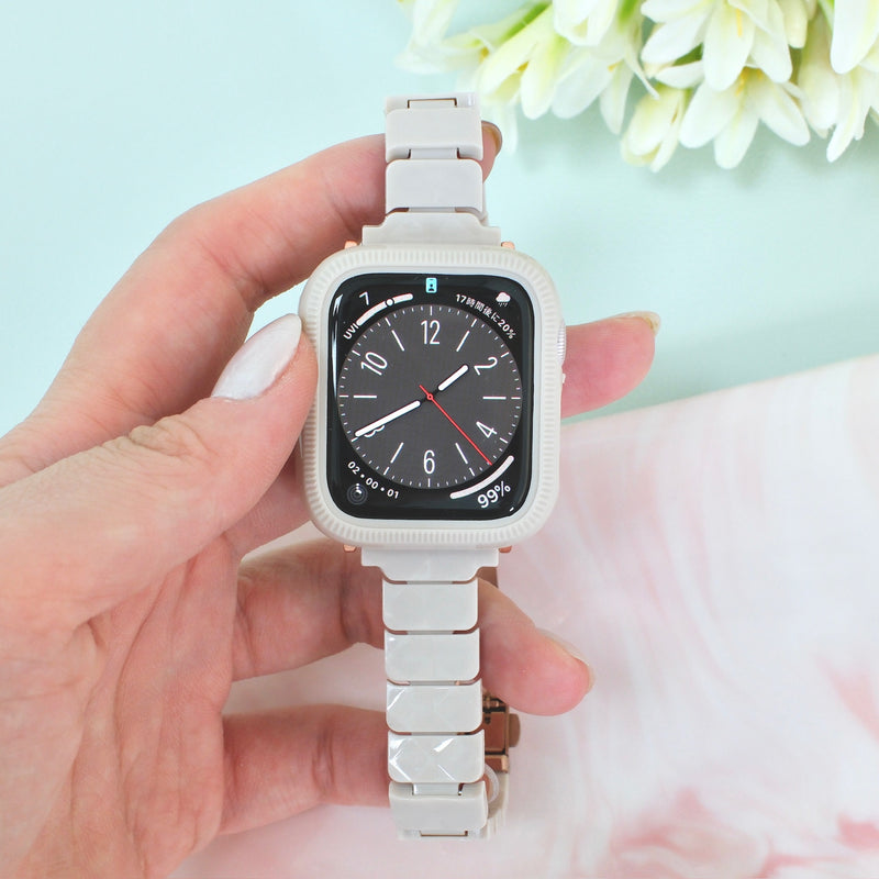"Lighten your mood with summer colors" Apple Watch band and case set