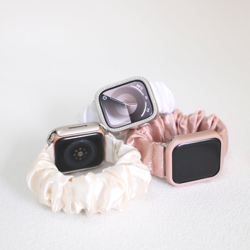 "Shining Simple" Crystal Satin Band