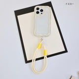 "Sparkling Wave Pattern" Macaron Color Smartphone Case with Short Strap