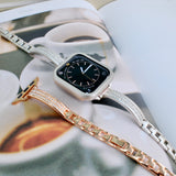 "Double Line Shine" Metal Bracelet-Style Watch Band