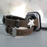 「スターアクセント」PUレザーダブル2重バンド