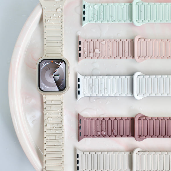 "Otona One Color" Waterproof Magnetic Silicone Apple Watch Band 