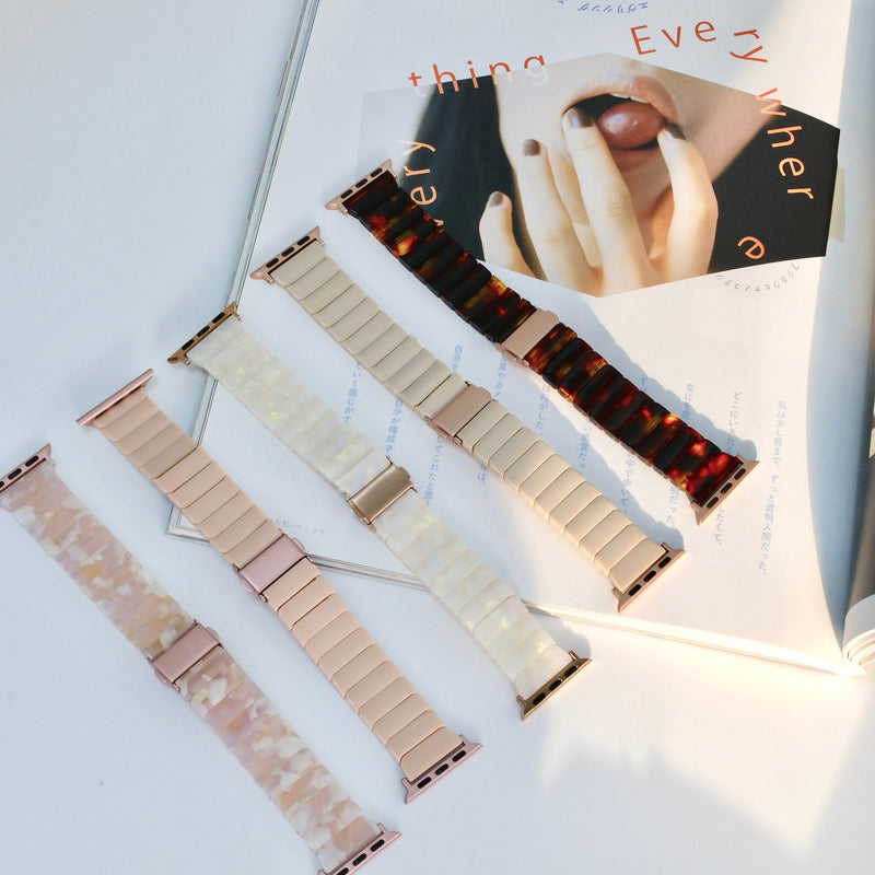 「クリアレジンミックス」樹脂×メタル Apple Watchバンド