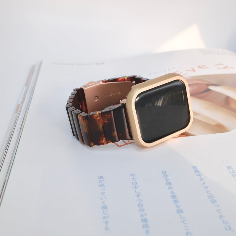 「クリアレジンミックス」樹脂×メタル Apple Watchバンド