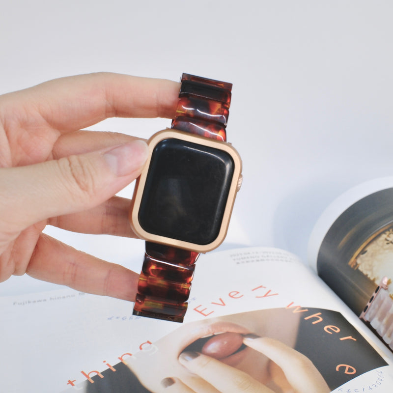 「クリアレジンミックス」樹脂×メタル Apple Watchバンド