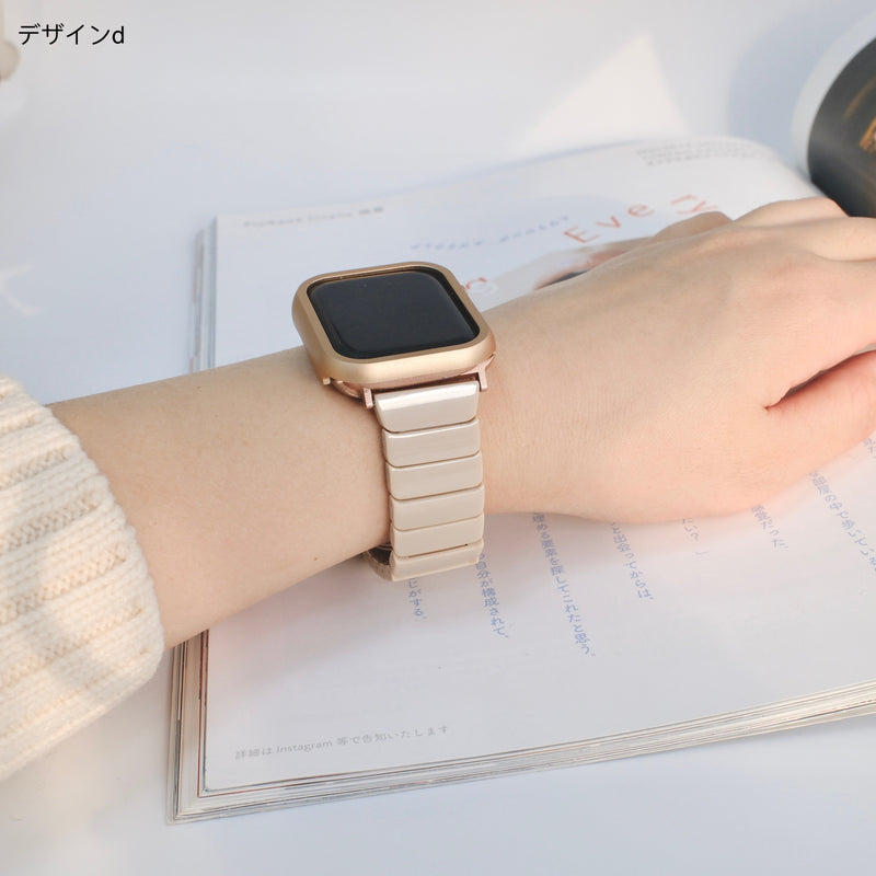 「クリアレジンミックス」樹脂×メタル Apple Watchバンド
