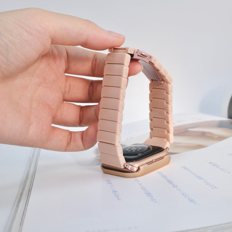 「クリアレジンミックス」樹脂×メタル Apple Watchバンド