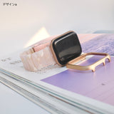 「クリアレジンミックス」樹脂×メタル Apple Watchバンド