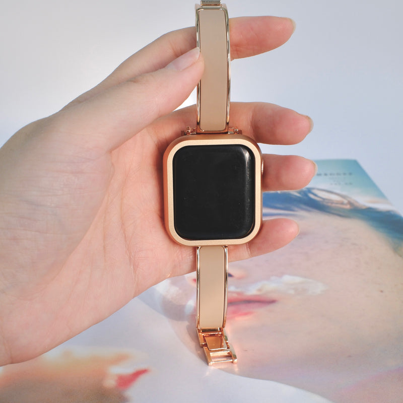 「シャネル風エレガント」メタルApple Watchバンド