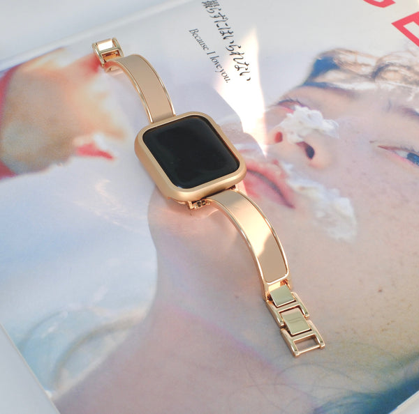 「シャネル風エレガント」メタルApple Watchバンド