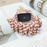 "Checked Scrunchie" Apple Watch Band