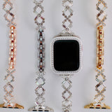 "Sophisticated Sparkle" Diamond-Cut Apple Watch Band