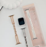 "Elegant Sparkle" Zirconia Bead Apple Watch Band