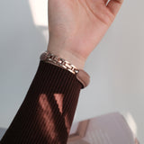 "D-Curve" Metal Bracelet-Style Apple Watch Band