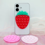 Just like an accessory! Cute strawberry texture smartphone suction pad