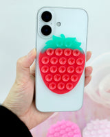 Just like an accessory! Cute strawberry texture smartphone suction pad