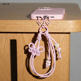Adult-Cute Balletcore. Handmade Lace-Up Ribbon Phone Strap | Butterfly Ribbon - Drop Prevention [2 Colors]