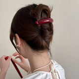 Sophisticated and cute nuanced colors. Simple banana clip | Elegant updo in busy mornings with just one clip [Available in 5 colors]