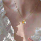 Add the colors of your favorite to your everyday life: 12 Oshi Color Drop & Rhombus Zirconia Necklace | S925 Silver (14K Plated)