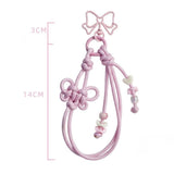 Adult-Cute Balletcore. Handmade Lace-Up Ribbon Phone Strap | Butterfly Ribbon - Drop Prevention [2 Colors]
