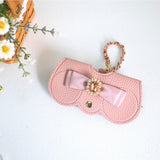 "Lovely Sparkle" Portable Glasses Case with Ribbon