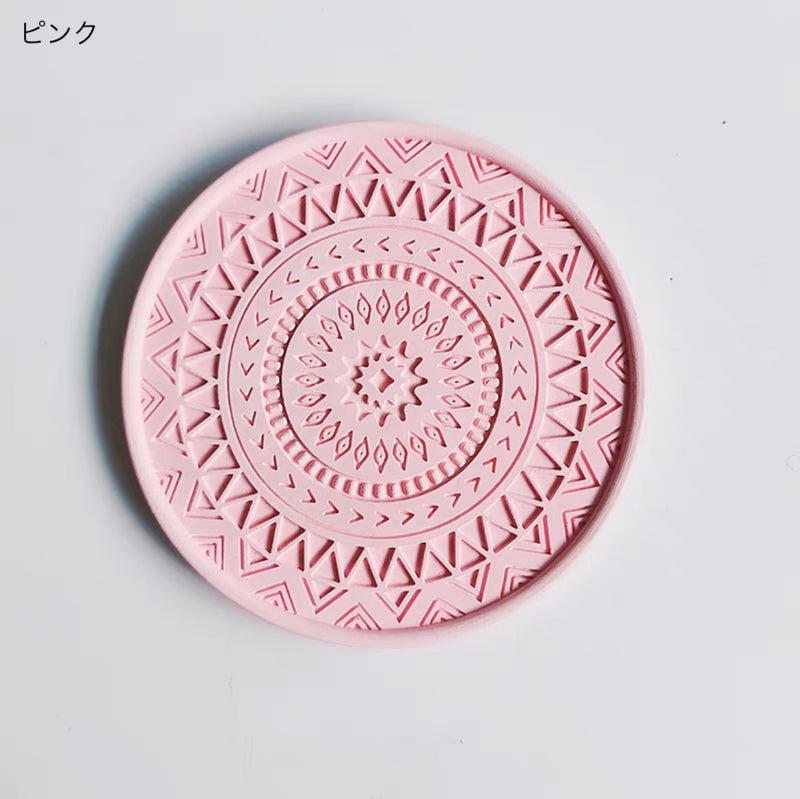 "Lace base" diatomaceous earth coaster