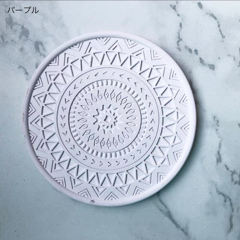 "Lace base" diatomaceous earth coaster