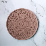 "Lace base" diatomaceous earth coaster